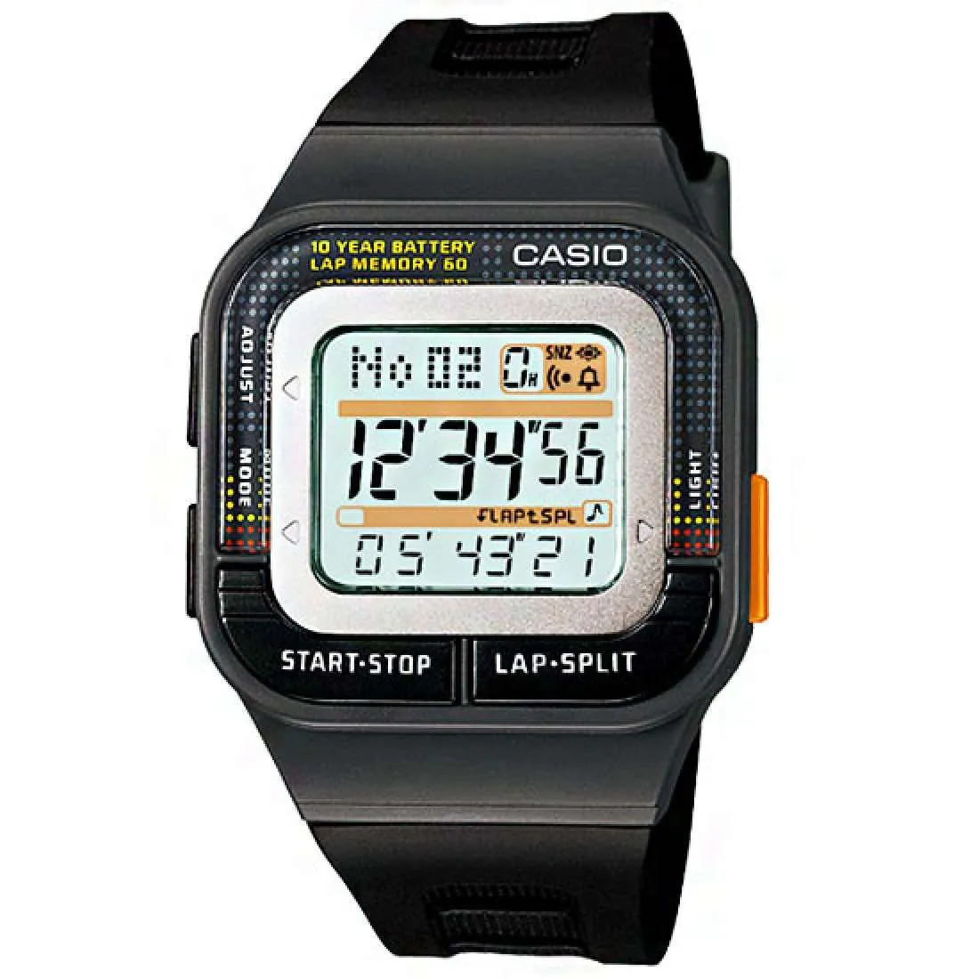 Casio SDB-100-1ADF Digital Black Resin Strap Watch for Men