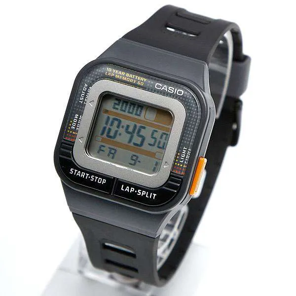 Casio SDB-100-1ADF Digital Black Resin Strap Watch for Men