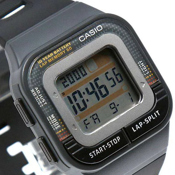 Casio SDB-100-1ADF Digital Black Resin Strap Watch for Men