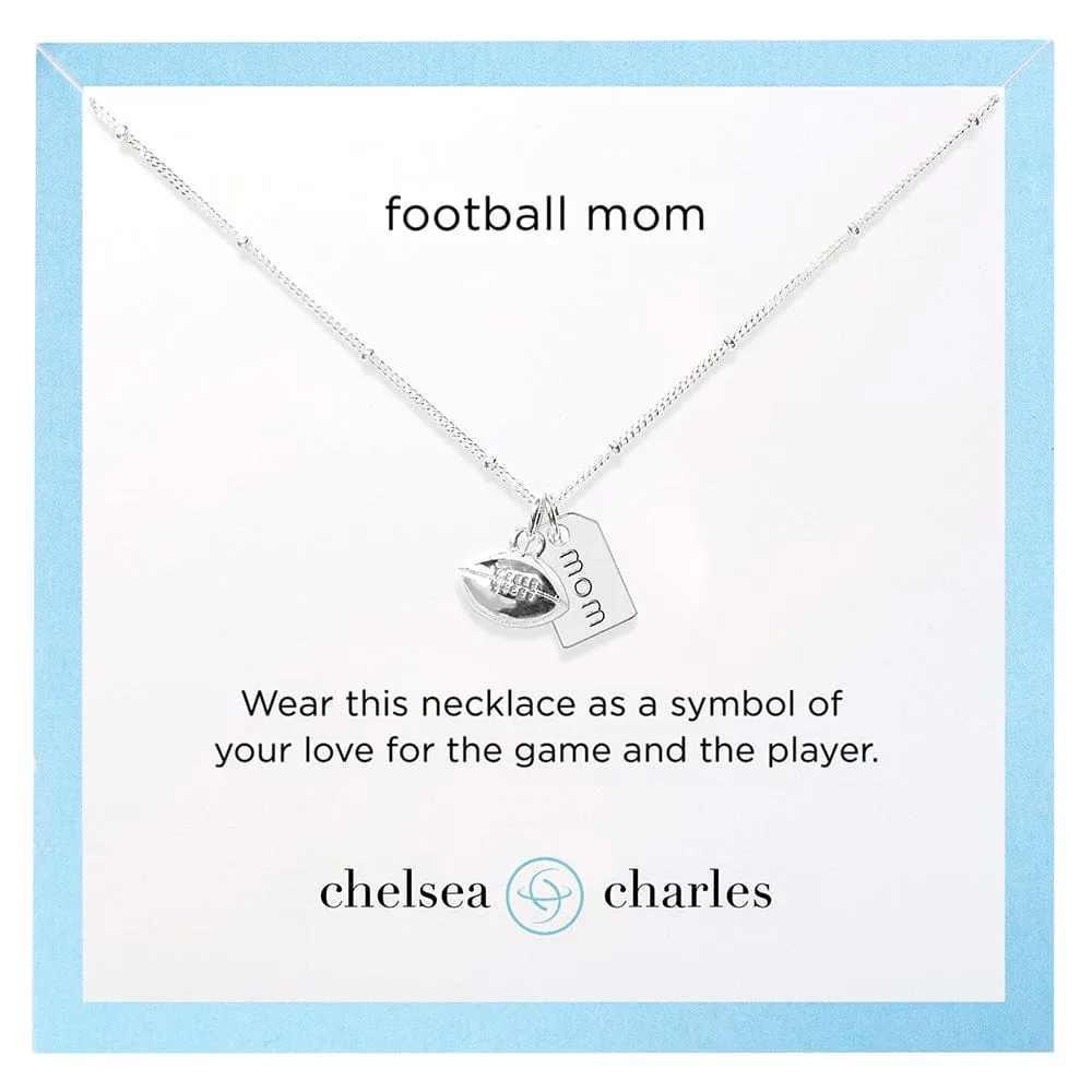 CC Sport Football Mom Double Charm Necklace