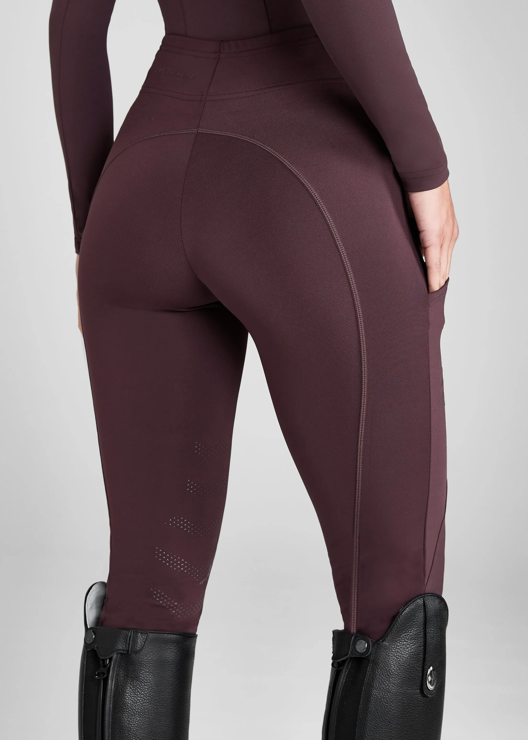 Deep Mauve Core Leggings Knee Grip