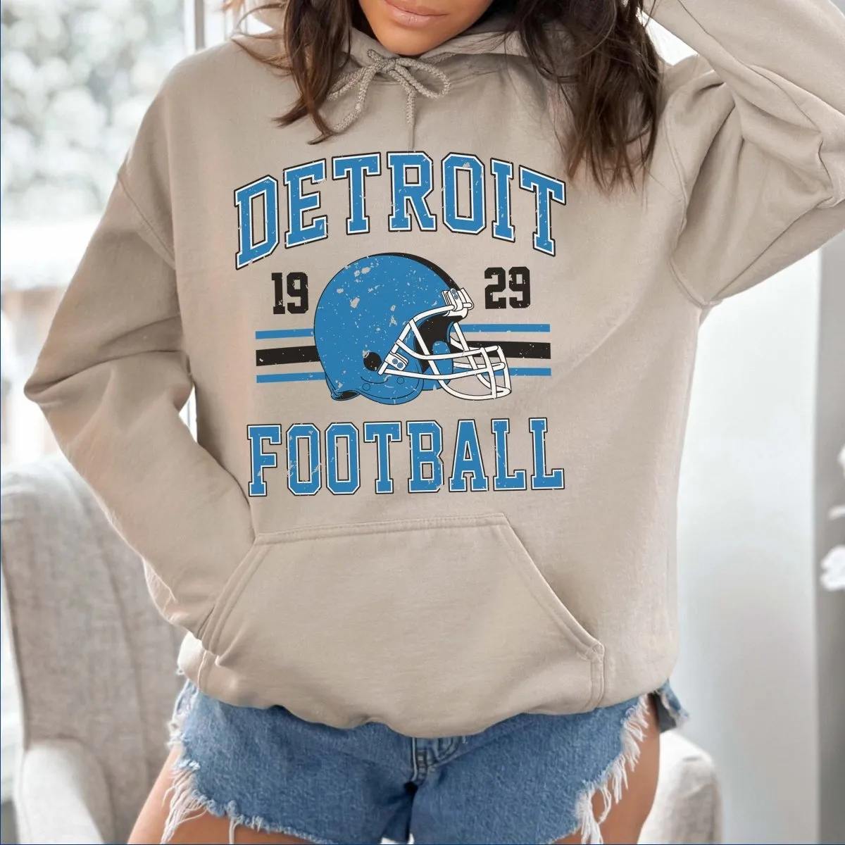 Detroit Football Wholesale Graphic Hoodie - Fast Shipping