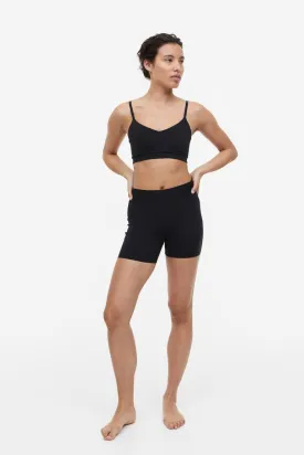 DryMove sports shorts with mesh H&M, black