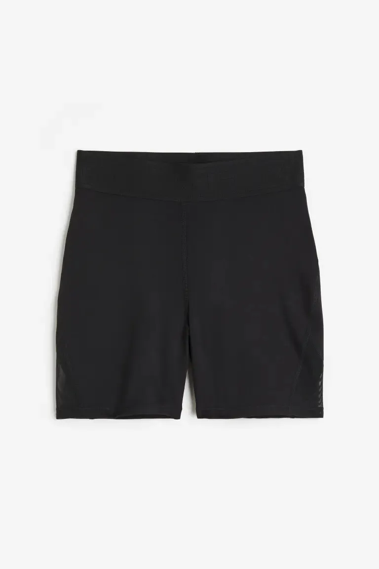 DryMove sports shorts with mesh H&M, black