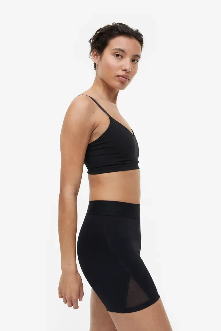 DryMove sports shorts with mesh H&M, black