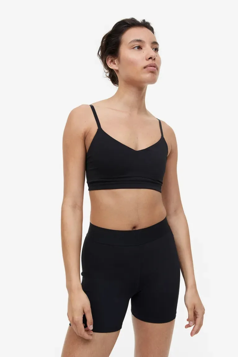 DryMove sports shorts with mesh H&M, black