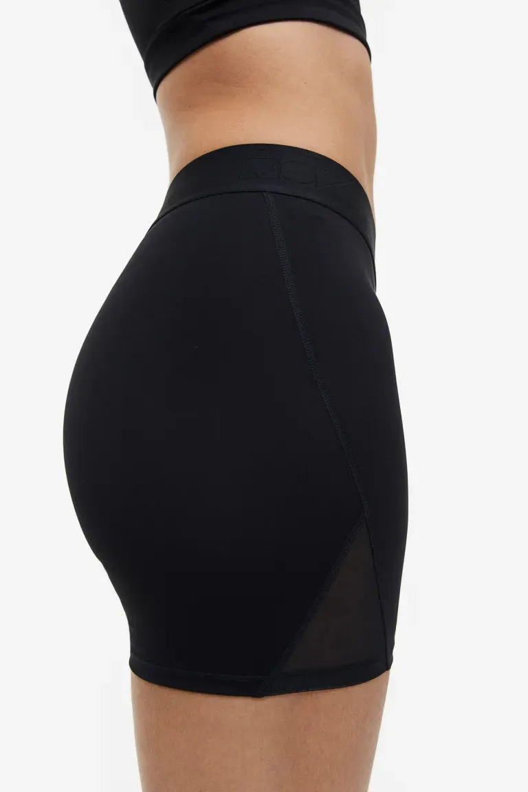 DryMove sports shorts with mesh H&M, black