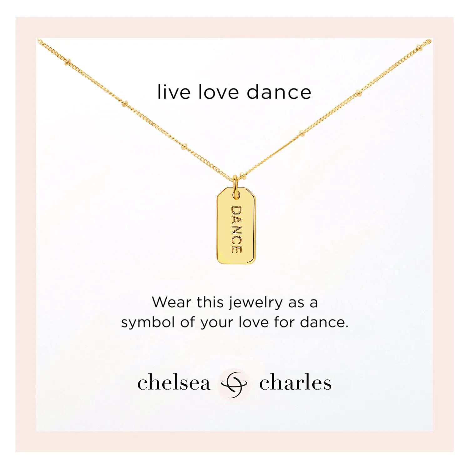 Gold Dance Charm Necklace (Reversible)