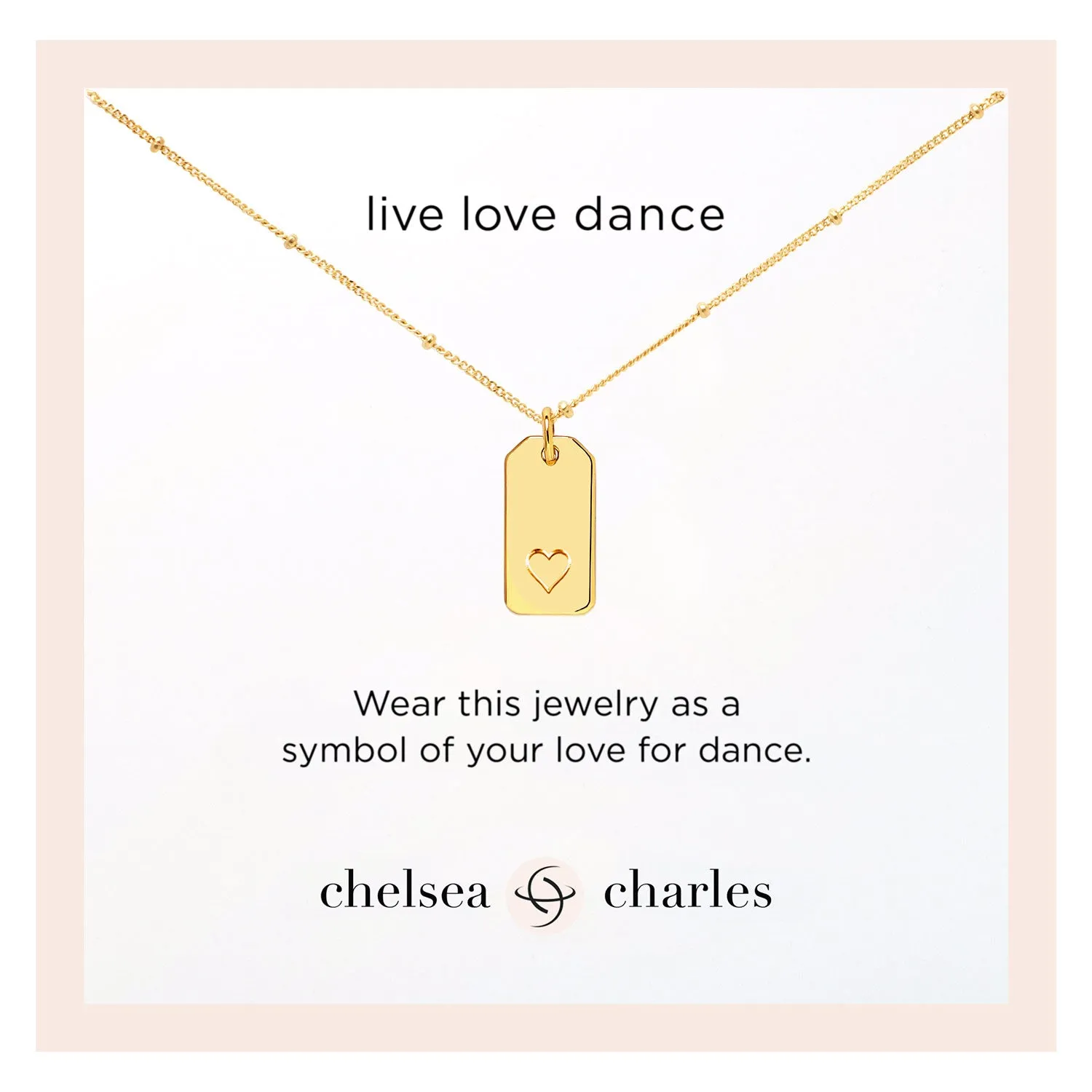 Gold Dance Charm Necklace (Reversible)