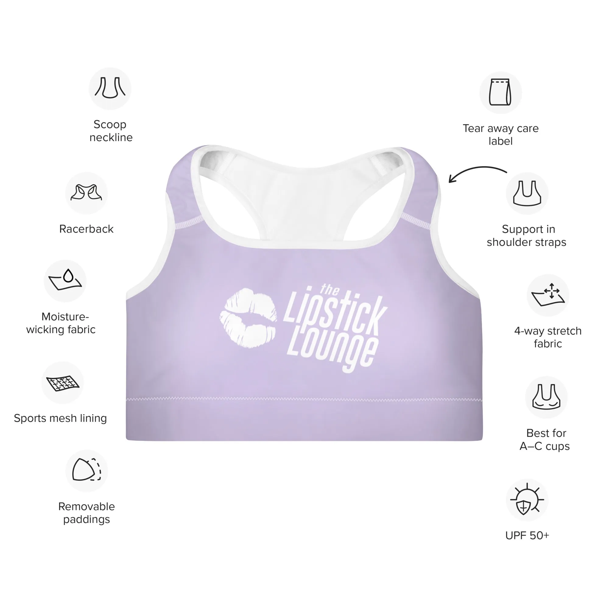 Lipstick Lounge Lavender Haze Sports Bra