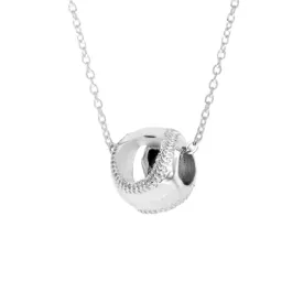 Mini Two Seam Baseball Necklace | Sterling Silver