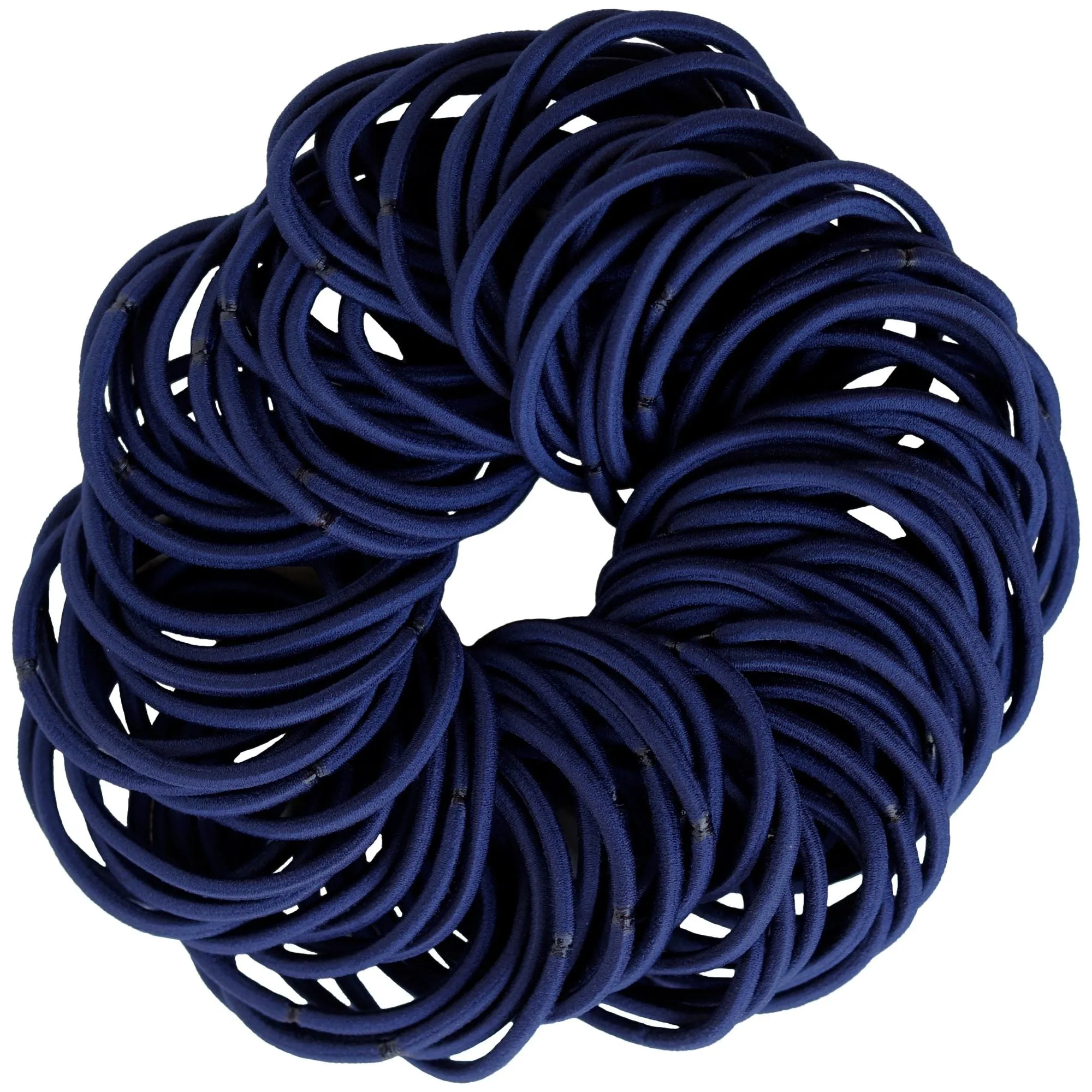 Navy Hair Elastics - 100 Pack