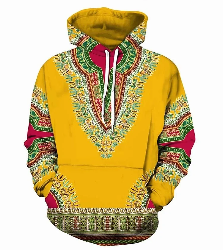 Riche Dashiki Hoodie hiphop  Sweatshirt Bazin