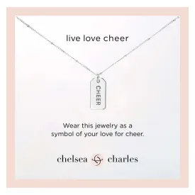 Silver Cheer Charm Necklace (Reversible)